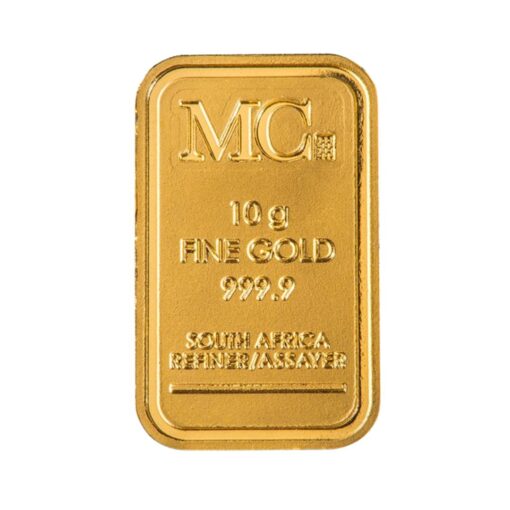10g Fine Gold Minted Bar MC Squared