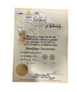 1986 Johannesburg Protea One Tenth oz Gold Proof Coin