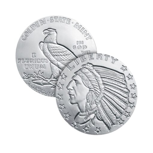 Incuse Indian 1 Oz Silver Round